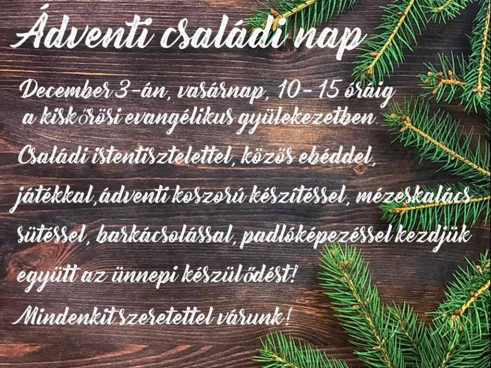 Adventi családi nap
