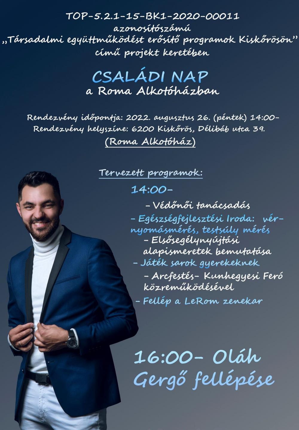 Családi nap a kiskőrösi Roma Alkotóházban