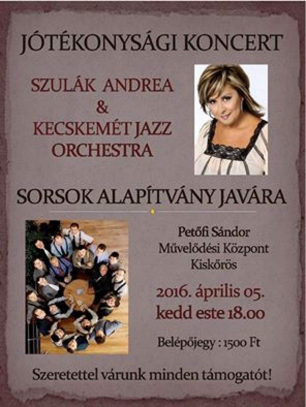 JÓTÉKONYSÁGI KONCERT A SORSOK ALAPÍTVÁNY JAVÁRA