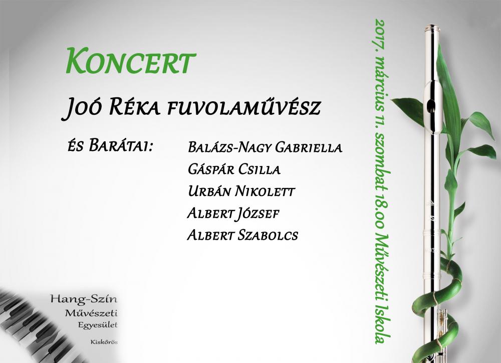 Joó Réka fuvolaművész koncertje